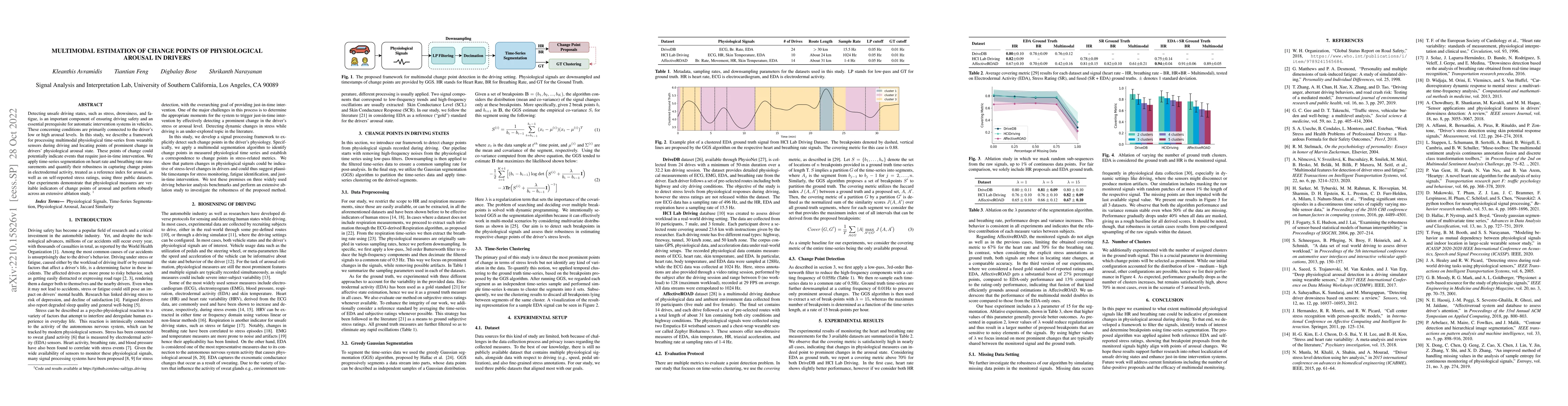Thumbnail for Multimodal Estimation of Change Points of Physiological Arousal in
  Drivers