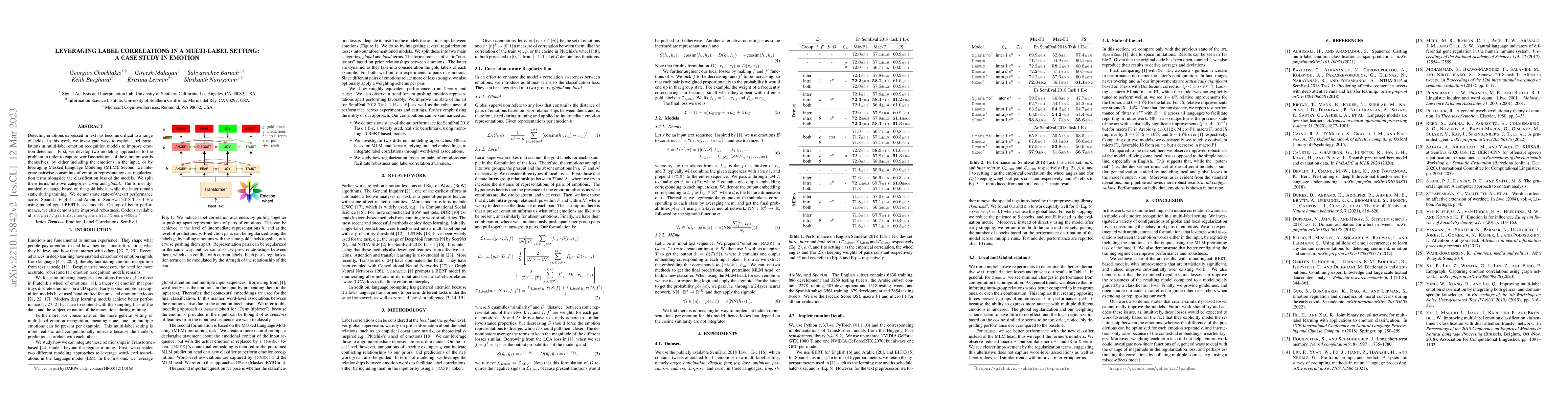Thumbnail for Leveraging Label Correlations in a Multi-label Setting: A Case Study in
  Emotion
