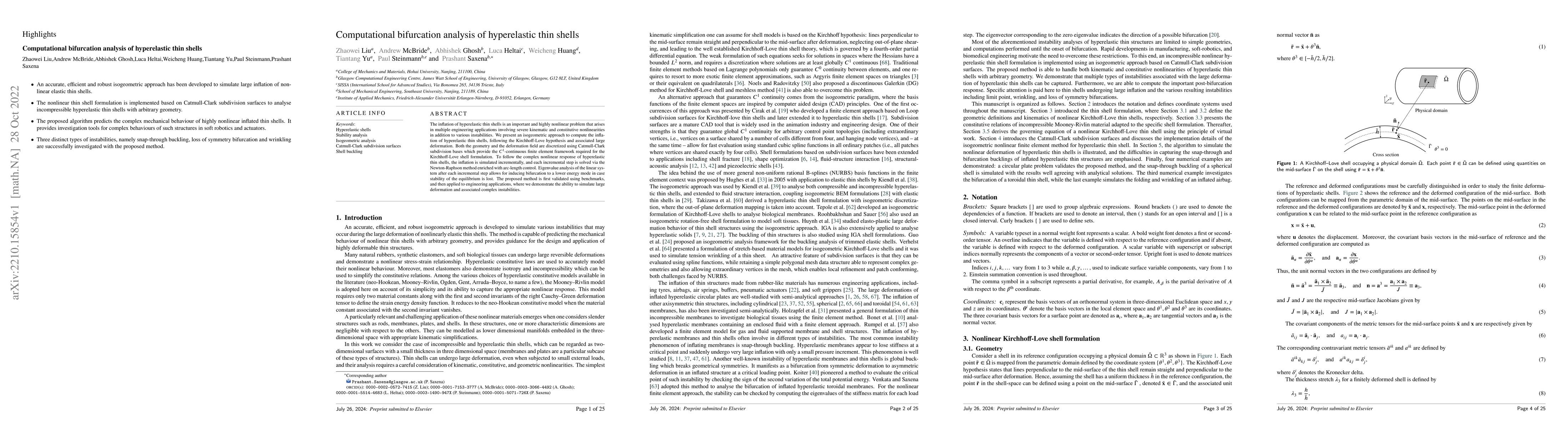 Thumbnail for Computational bifurcation analysis of hyperelastic thin shells