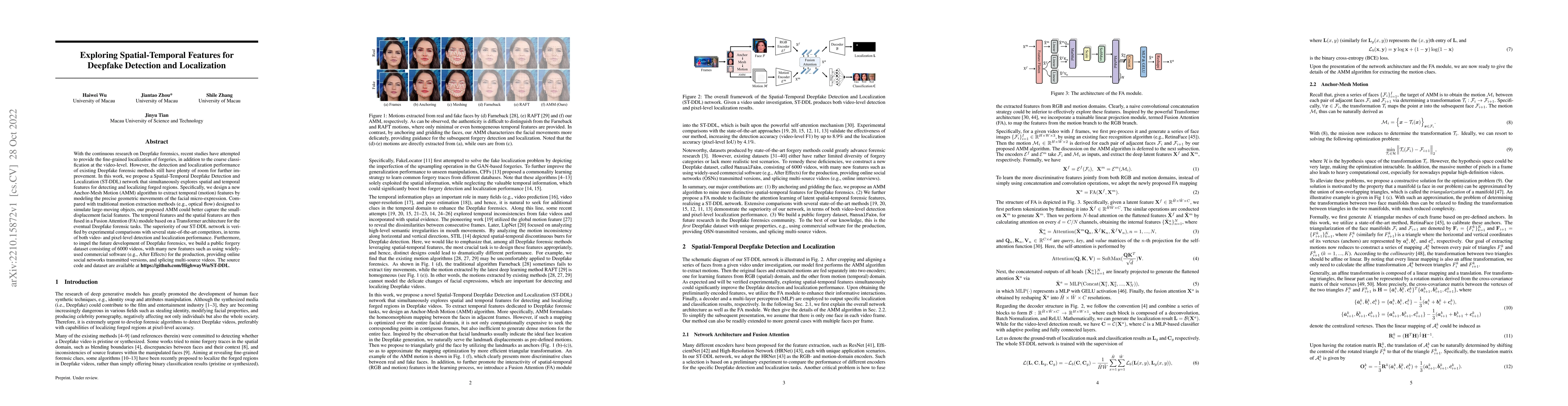 Thumbnail for Exploring Spatial-Temporal Features for Deepfake Detection and
  Localization