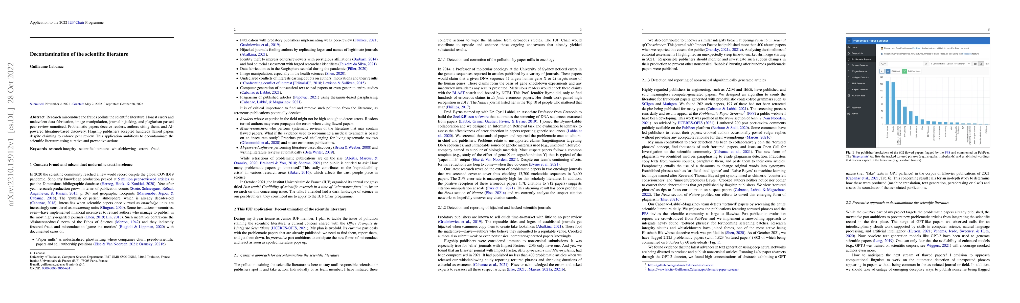 Thumbnail for Decontamination of the scientific literature