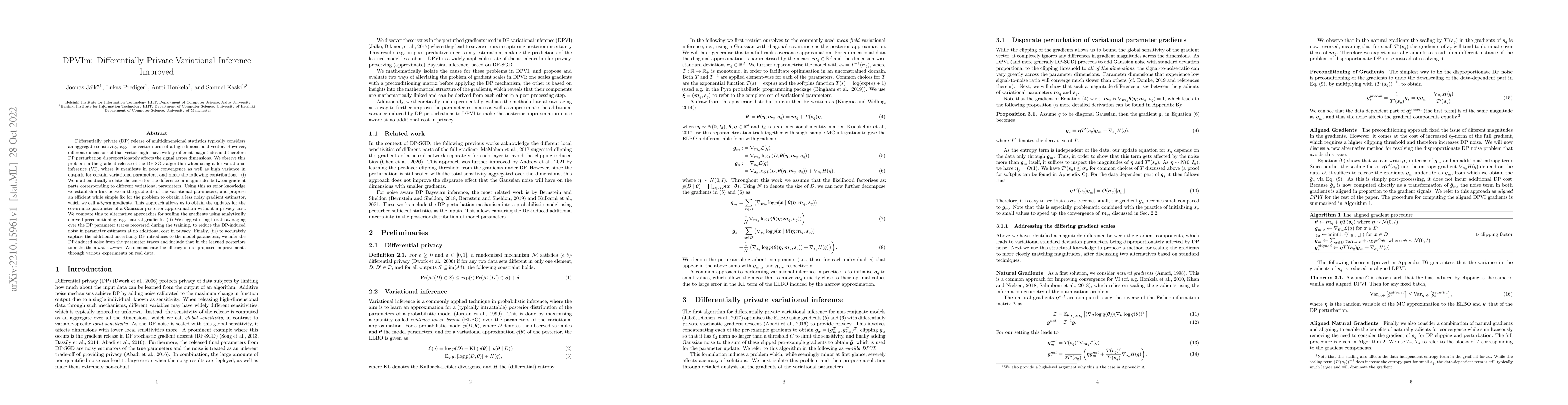 Thumbnail for DPVIm: Differentially Private Variational Inference Improved