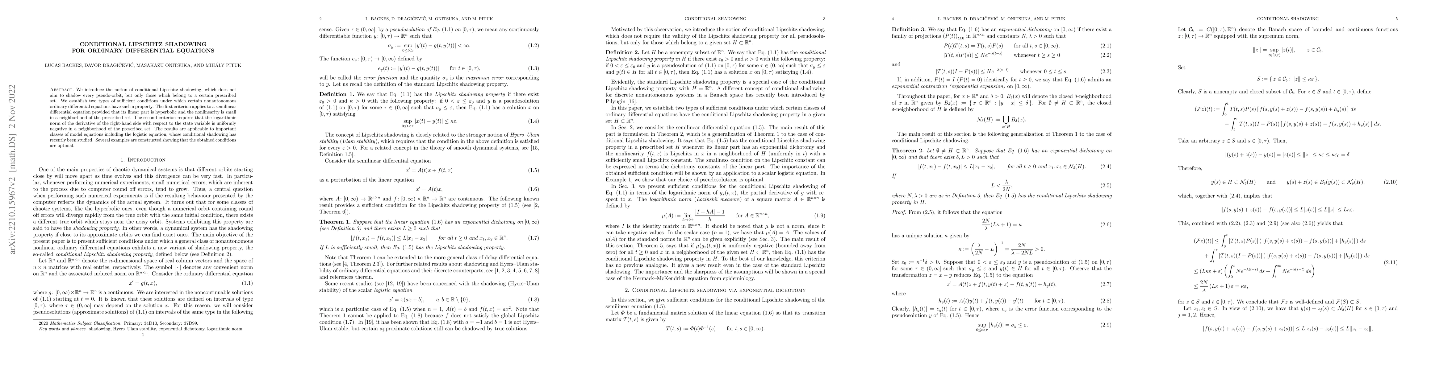 Thumbnail for Conditional Lipschitz shadowing for ordinary differential equations