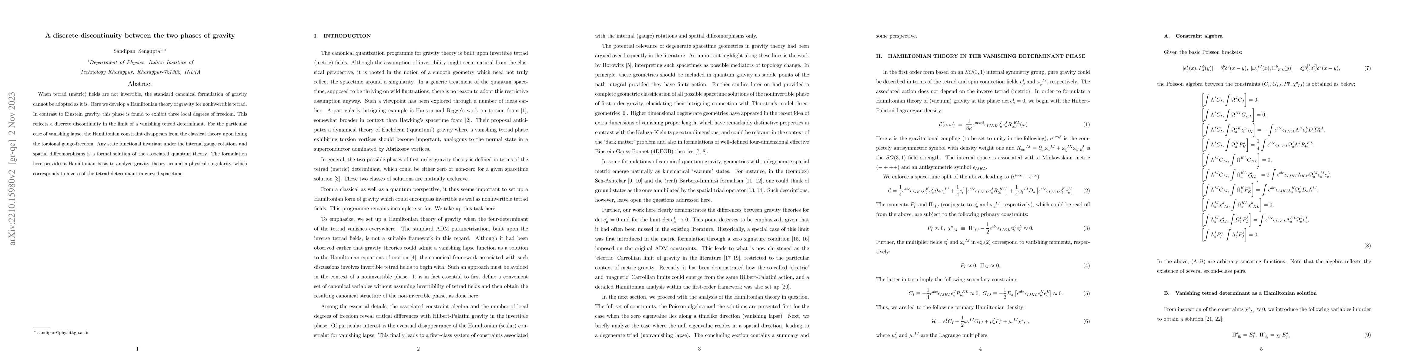 Thumbnail for A discrete discontinuity between the two phases of gravity