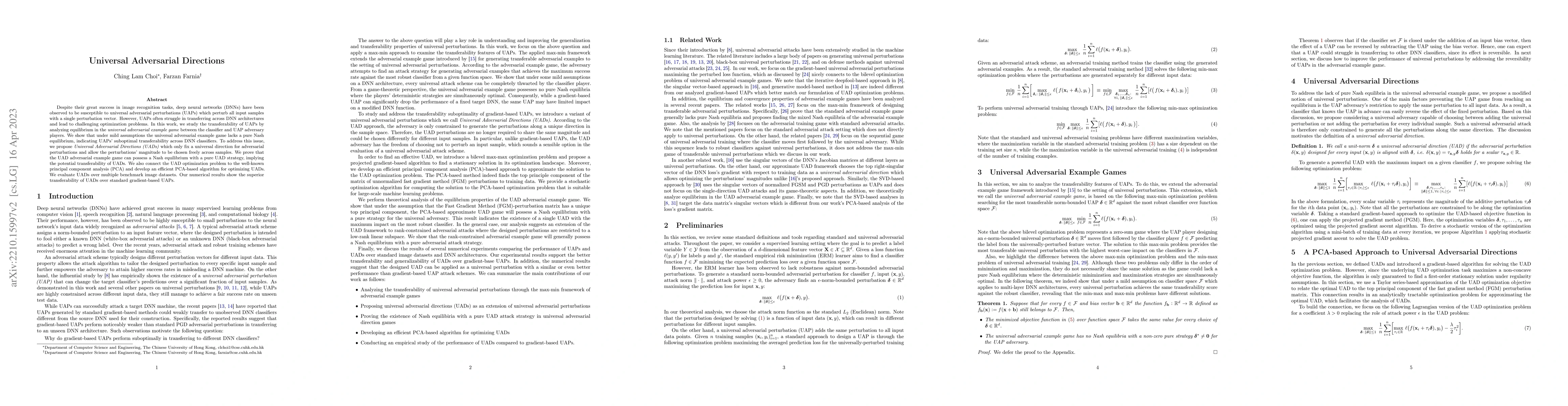 Thumbnail for Universal Adversarial Directions