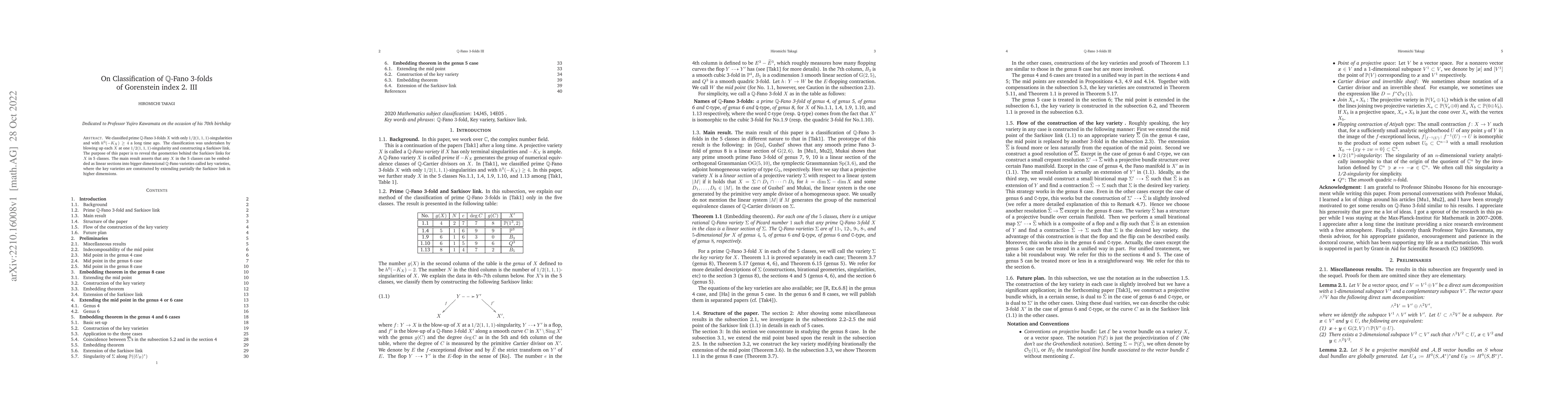 Thumbnail for On Classification of $\mathbb{Q}$-Fano 3-folds of Gorenstein index 2.
  III