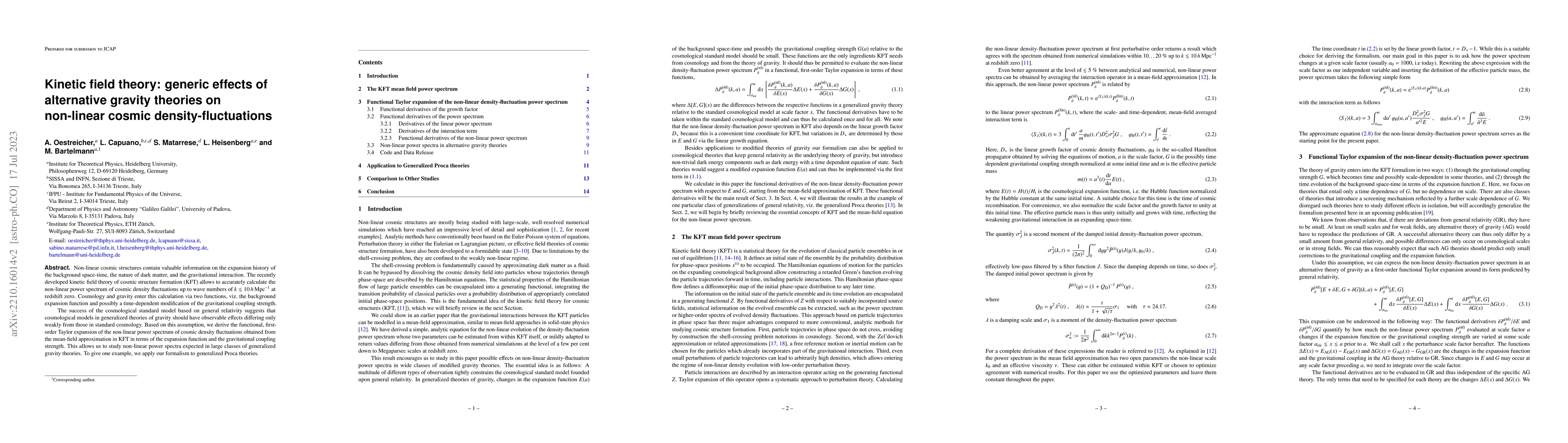 Thumbnail for Kinetic field theory: generic effects of alternative gravity theories on
  non-linear cosmic density-fluctuations