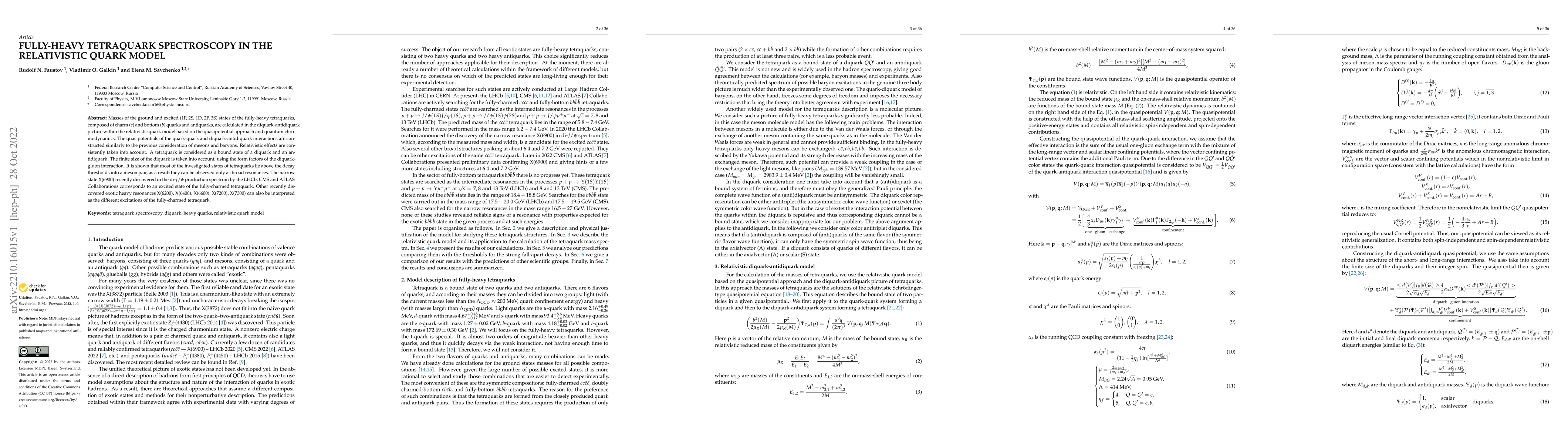 Thumbnail for Fully-heavy tetraquark spectroscopy in the relativistic quark model