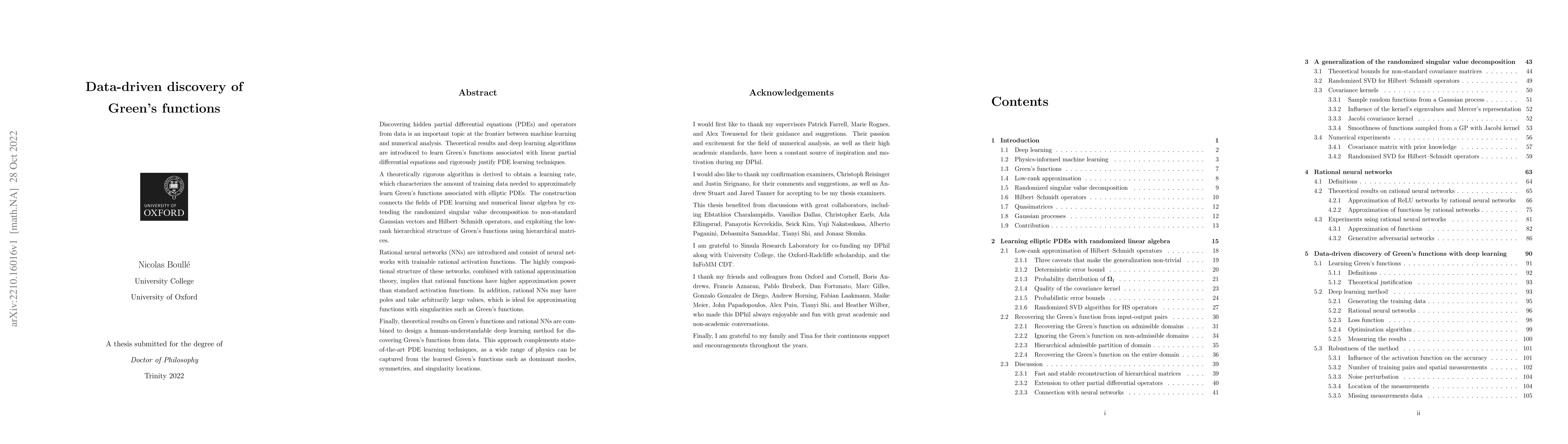 Thumbnail for Data-driven discovery of Green's functions