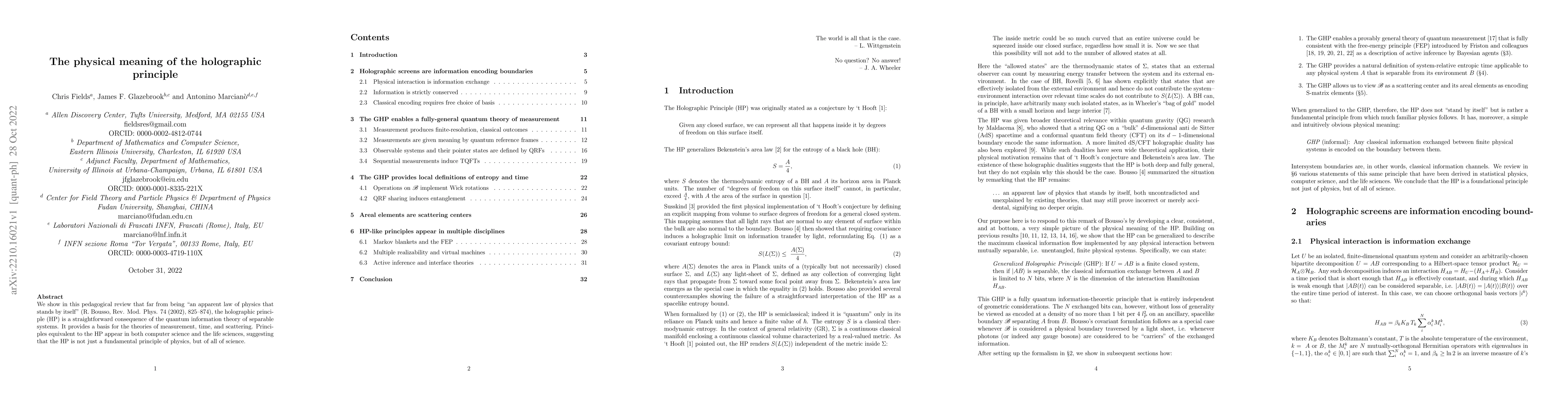Thumbnail for The physical meaning of the holographic principle