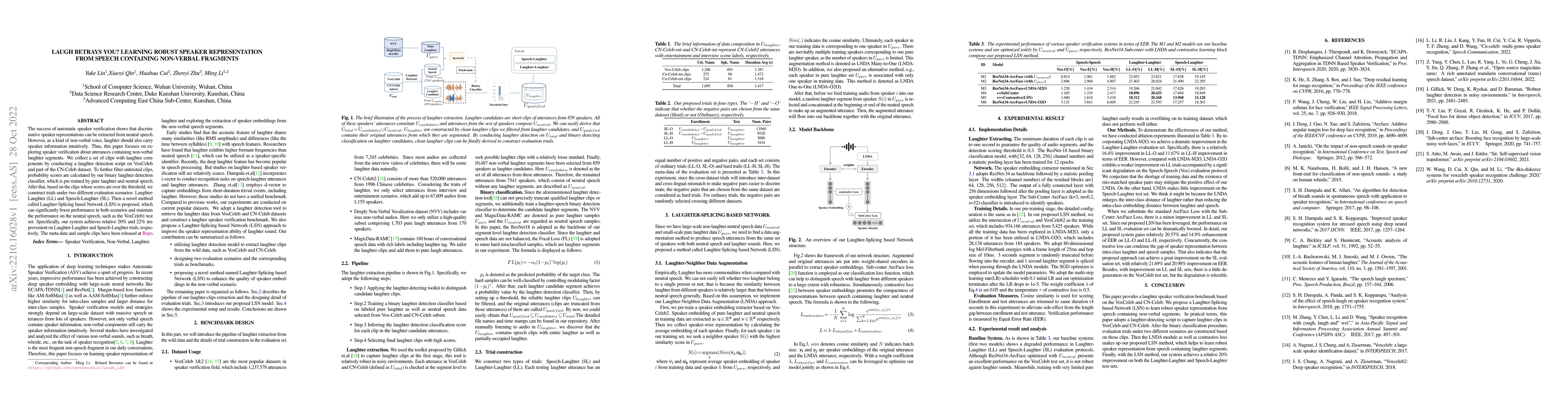 Thumbnail for Laugh Betrays You? Learning Robust Speaker Representation From Speech
  Containing Non-Verbal Fragments