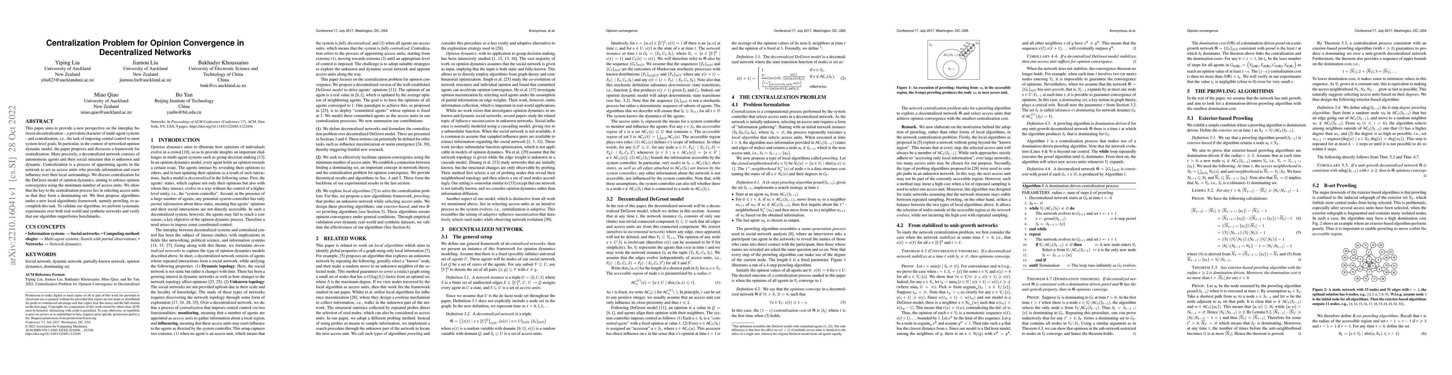 Thumbnail for Centralization Problem for Opinion Convergence in Decentralized Networks