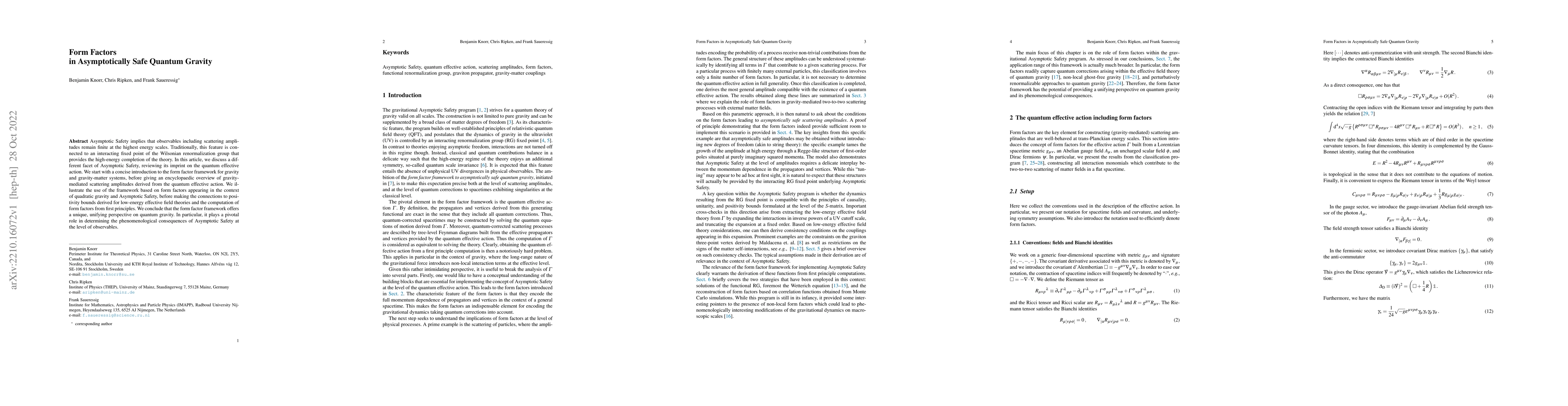 Thumbnail for Form Factors in Asymptotically Safe Quantum Gravity