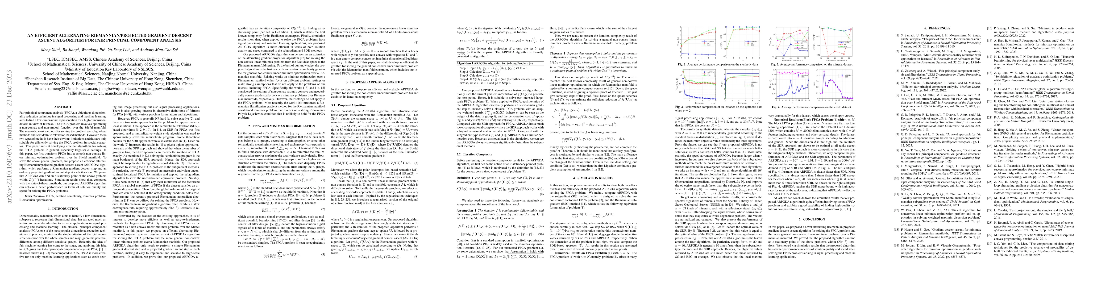 Thumbnail for An Efficient Alternating Riemannian/Projected Gradient Descent Ascent
  Algorithm for Fair Principal Component Analysis