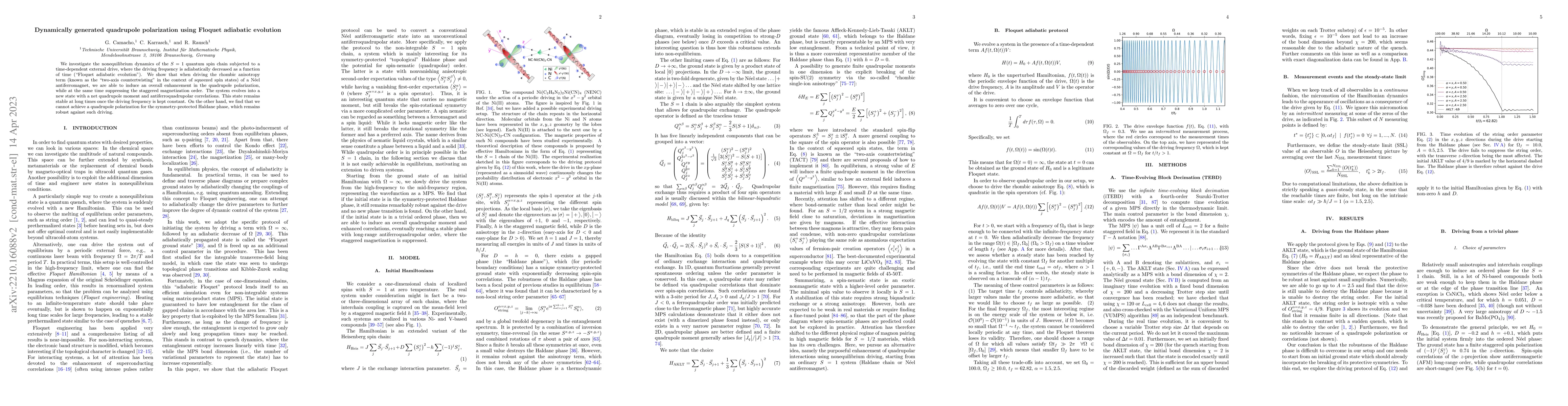 Thumbnail for Dynamically generated quadrupole polarization using Floquet adiabatic
  evolution