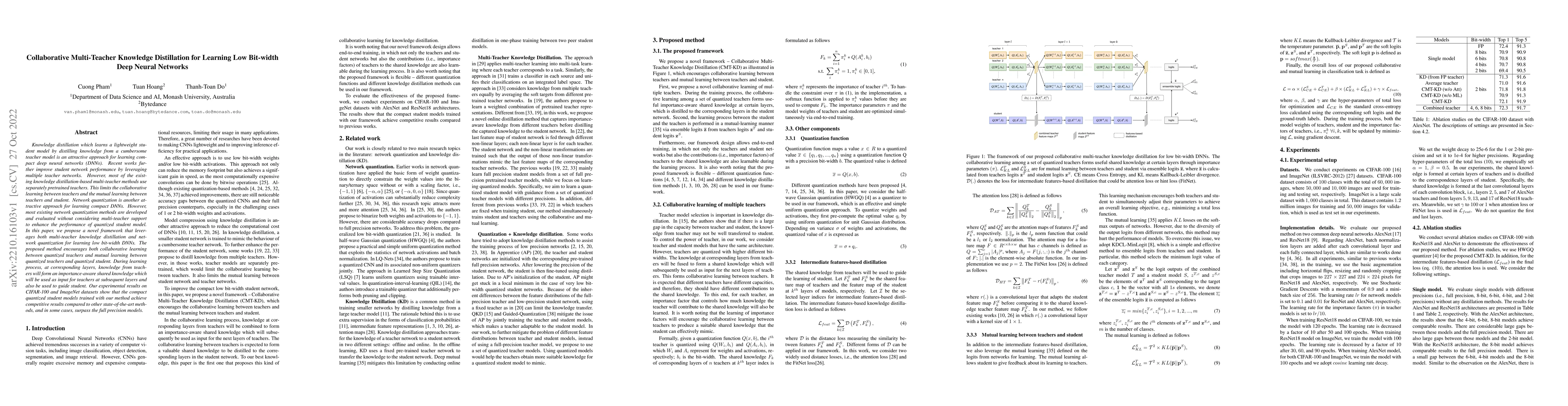 Thumbnail for Collaborative Multi-Teacher Knowledge Distillation for Learning Low
  Bit-width Deep Neural Networks