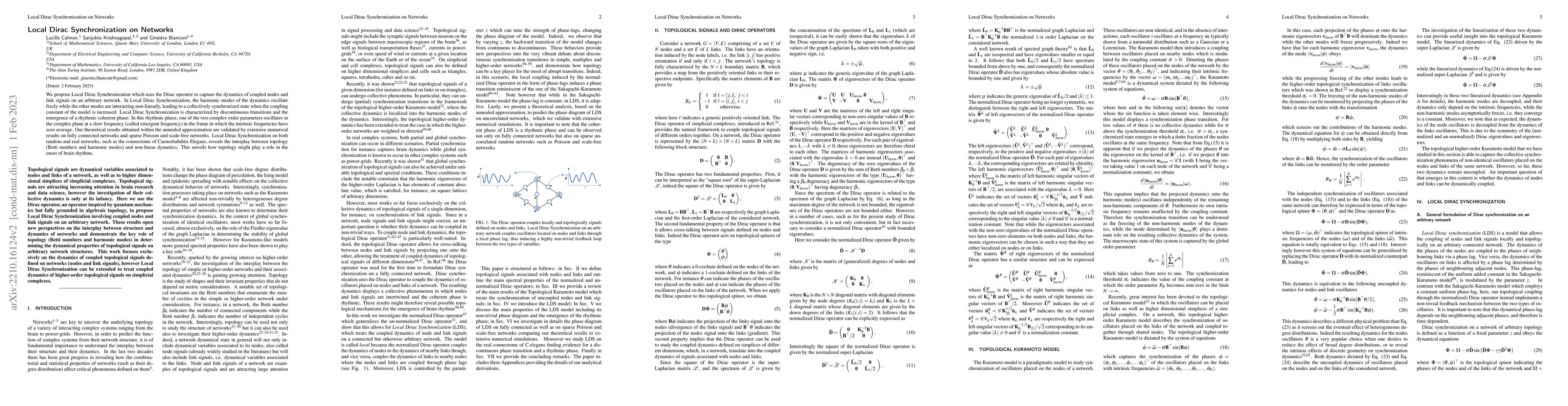 Thumbnail for Local Dirac Synchronization on Networks