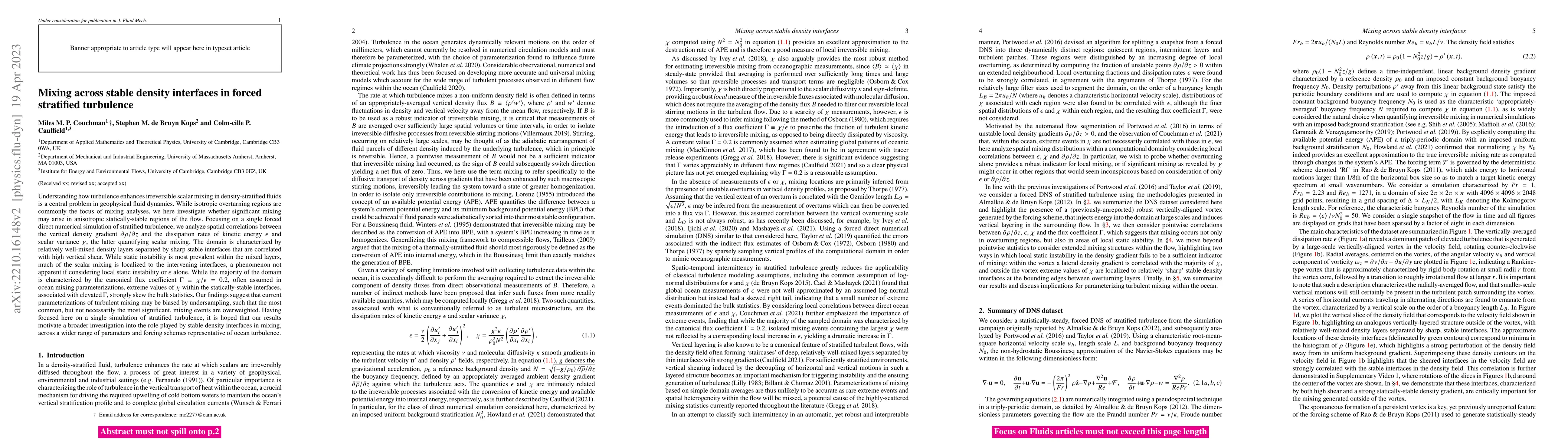 Thumbnail for Mixing across stable density interfaces in forced stratified turbulence