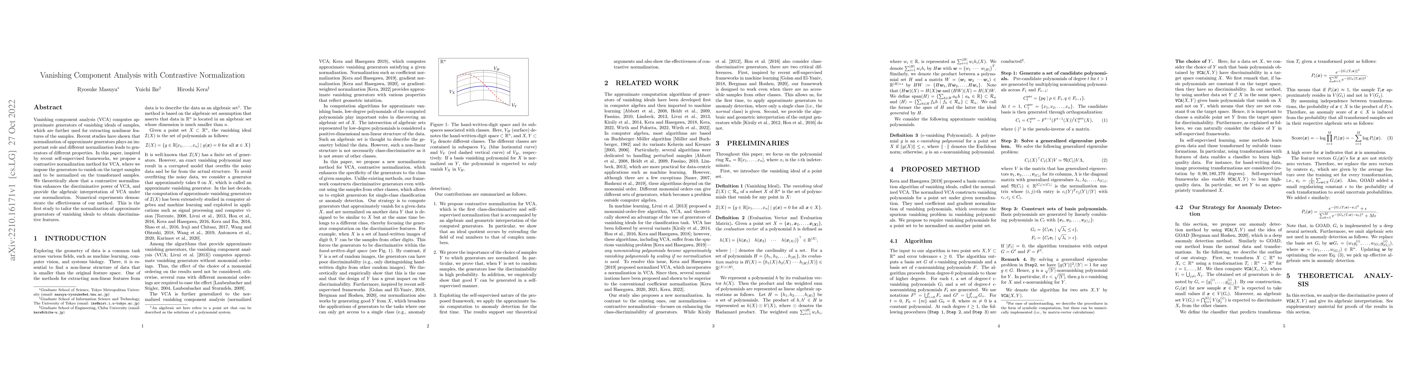 Thumbnail for Vanishing Component Analysis with Contrastive Normalization