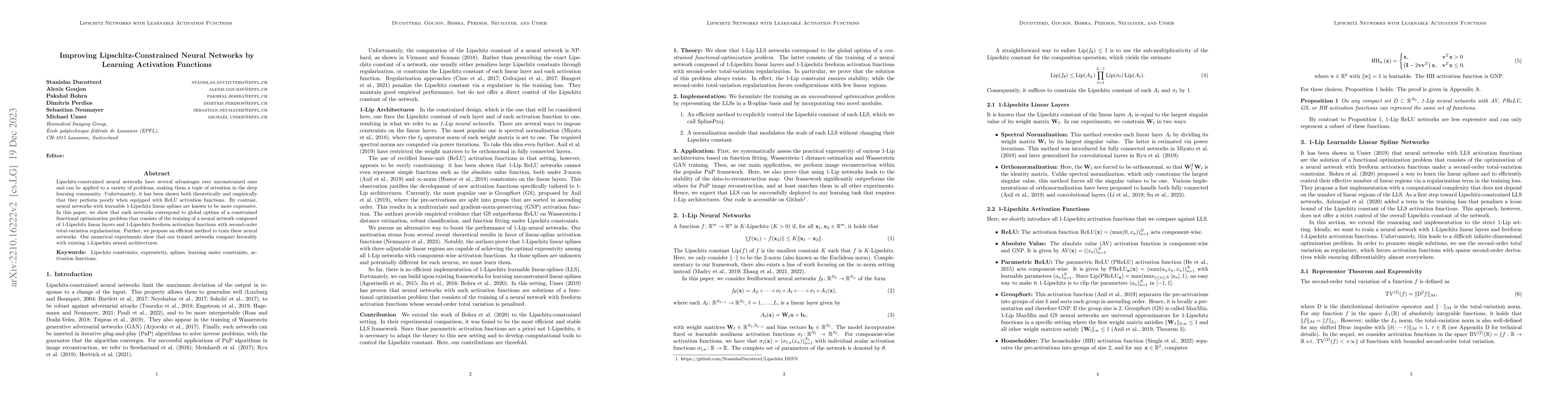 Thumbnail for Improving Lipschitz-Constrained Neural Networks by Learning Activation
  Functions