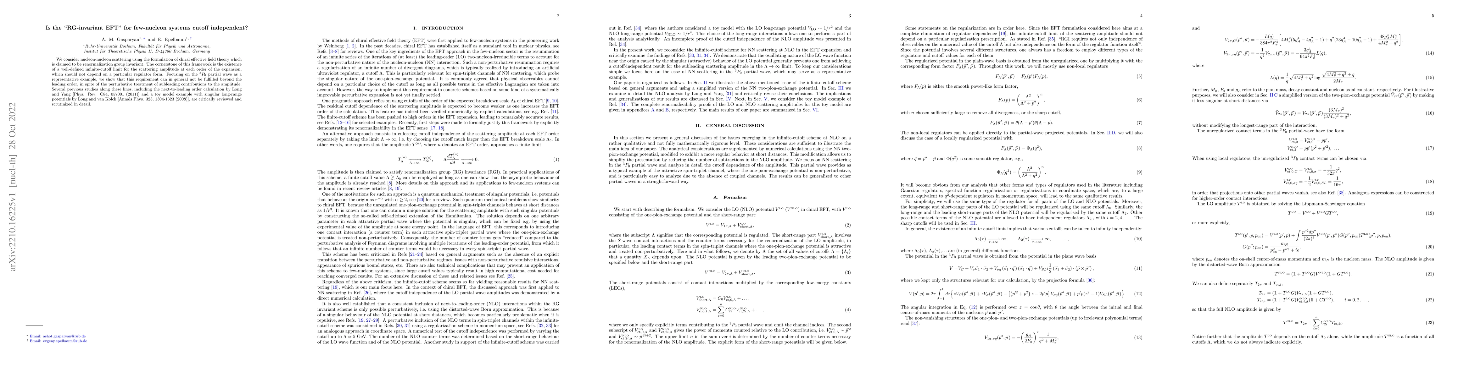 Thumbnail for Is the "RG-invariant EFT'' for few-nucleon systems cutoff independent?