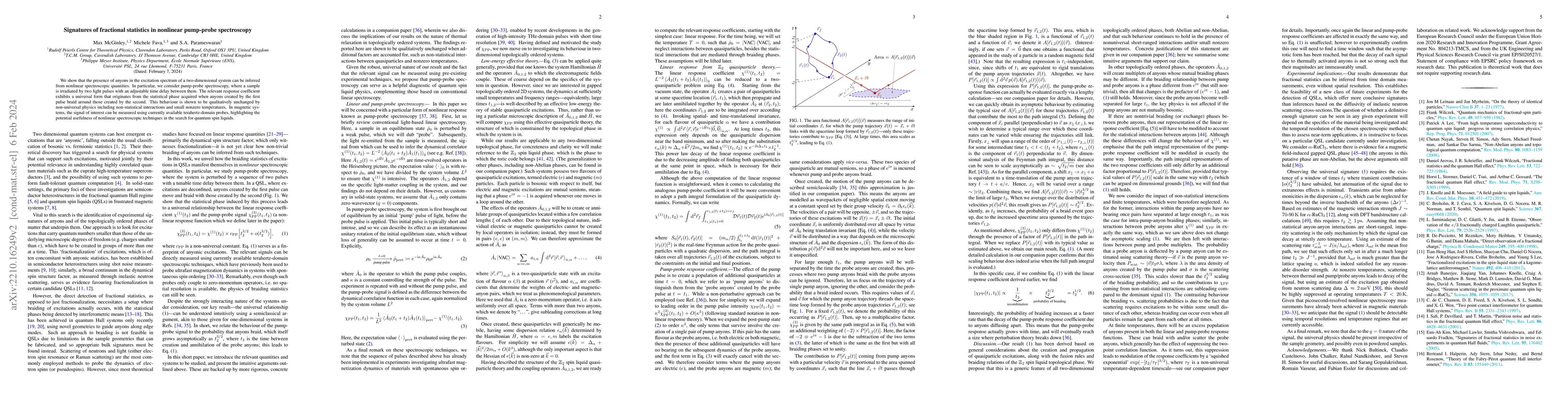 Thumbnail for Signatures of fractional statistics in nonlinear pump-probe spectroscopy