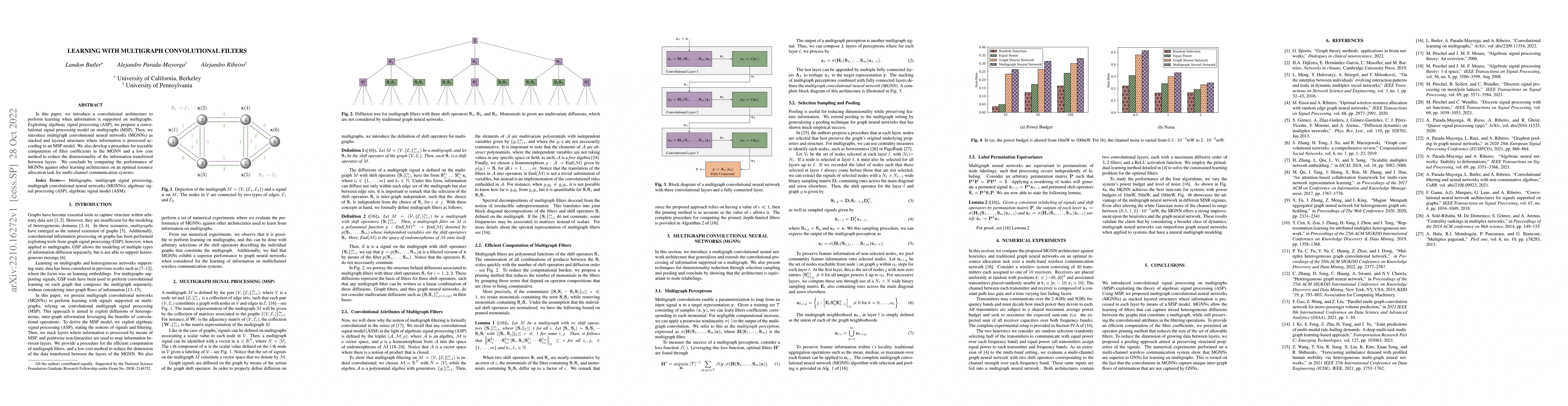 Thumbnail for Learning with Multigraph Convolutional Filters