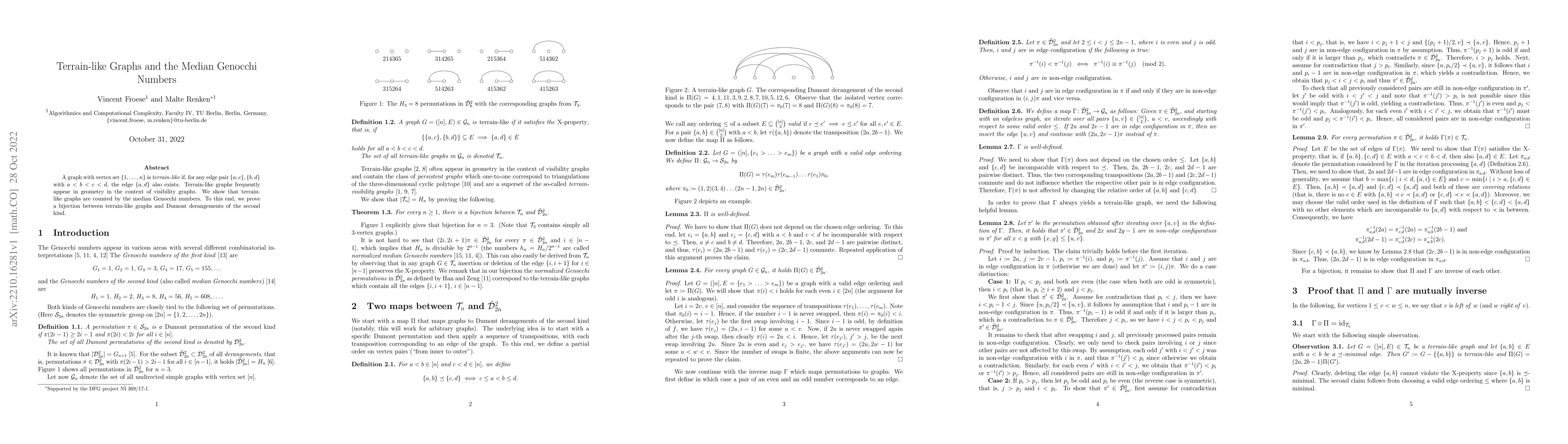 Thumbnail for Terrain-like Graphs and the Median Genocchi Numbers