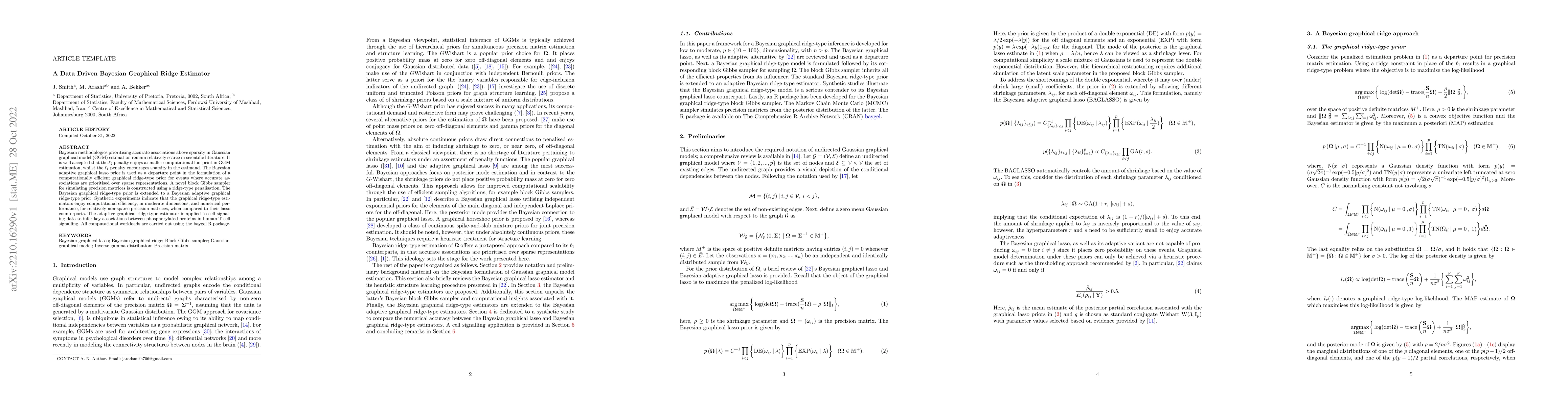 Thumbnail for A Data Driven Bayesian Graphical Ridge Estimator