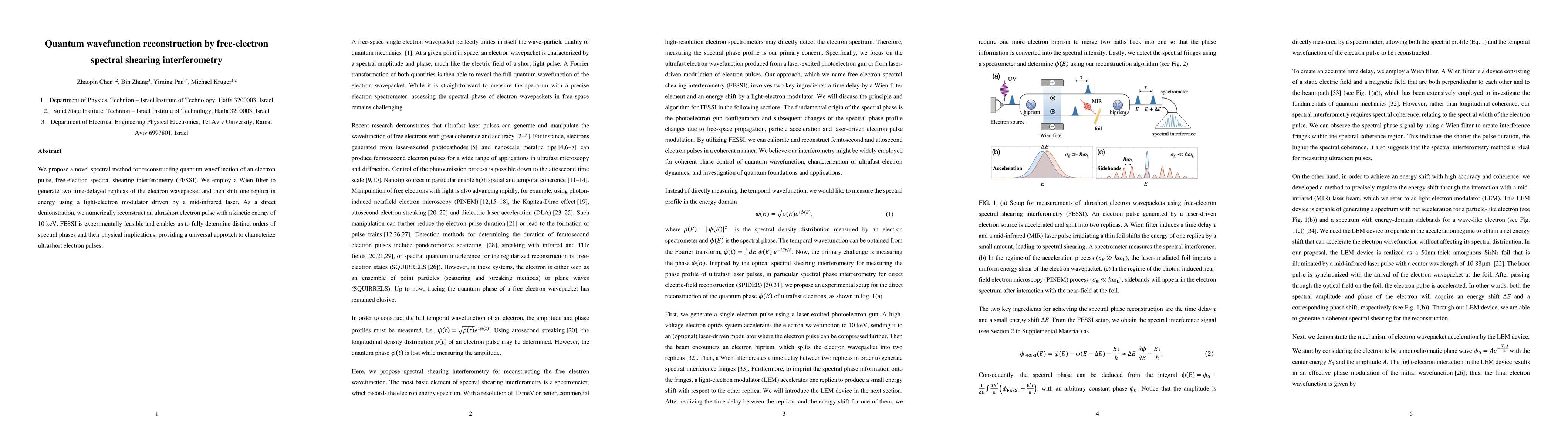 Thumbnail for Quantum wavefunction reconstruction by free-electron spectral shearing
  interferometry
