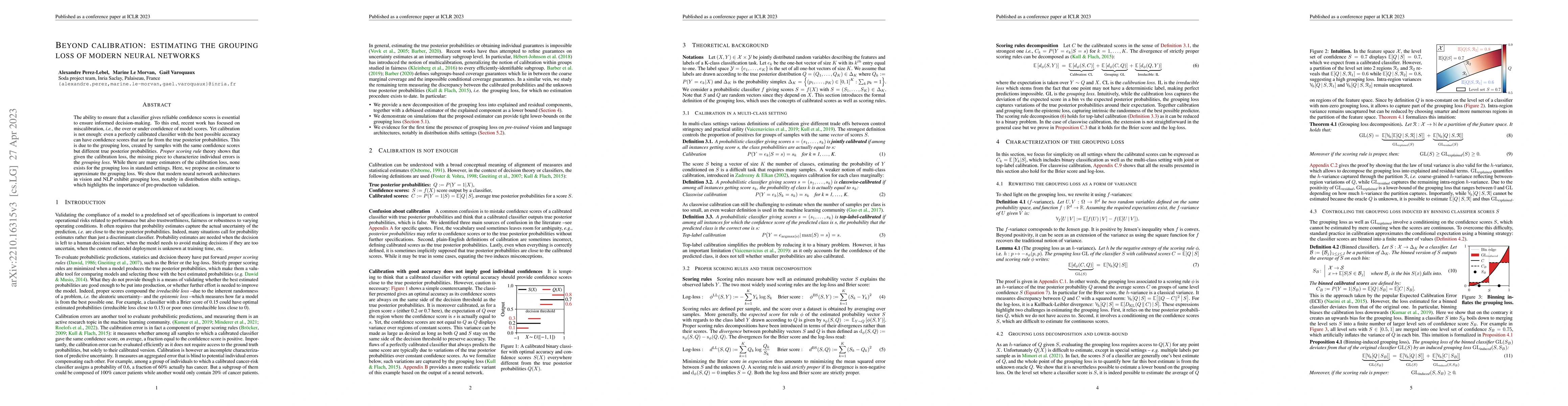 Thumbnail for Beyond calibration: estimating the grouping loss of modern neural
  networks