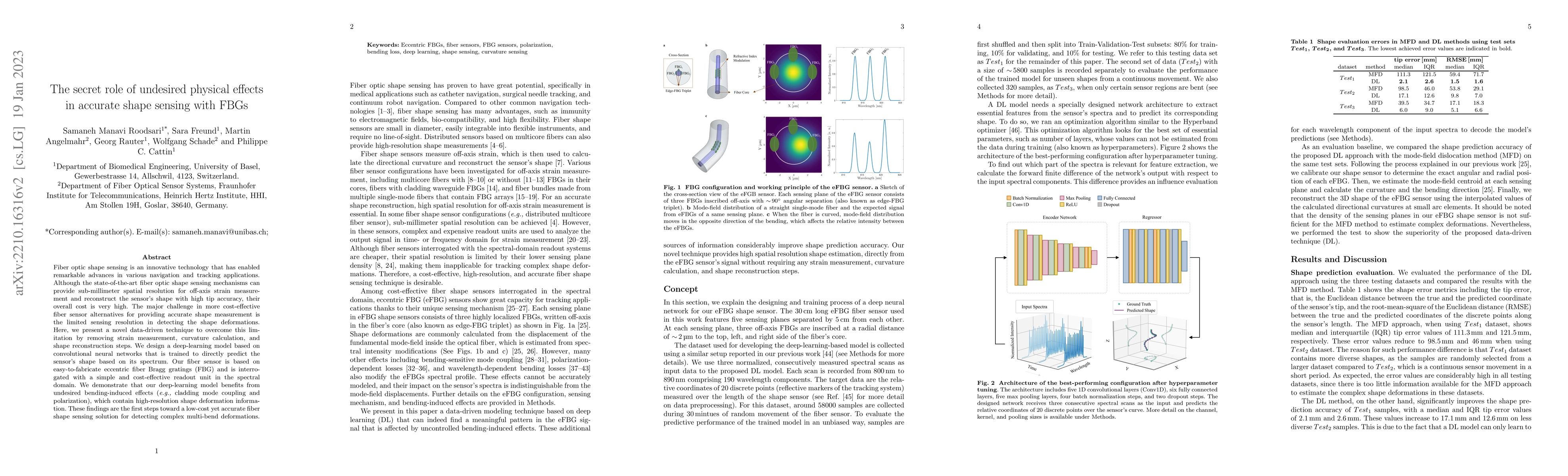 Thumbnail for The secret role of undesired physical effects in accurate shape sensing
  with eccentric FBGs