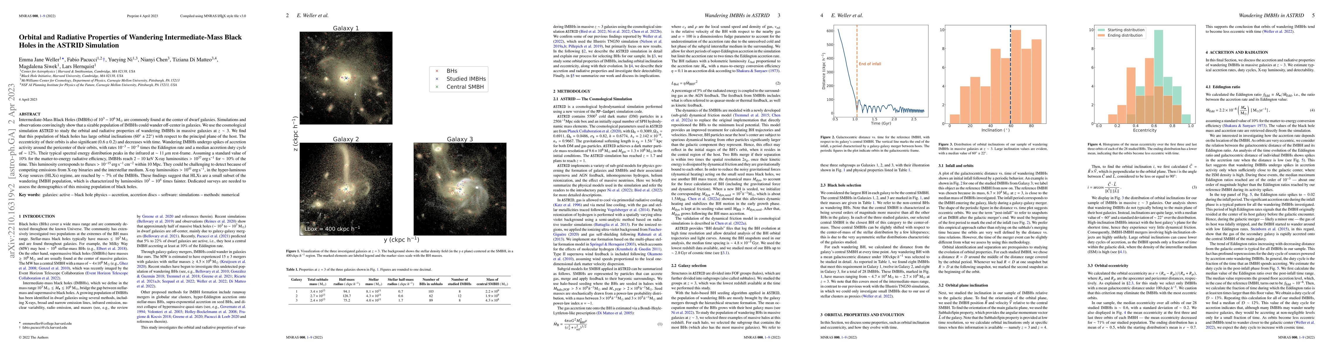 Thumbnail for Orbital and Radiative Properties of Wandering Intermediate-Mass Black
  Holes in the ASTRID Simulation