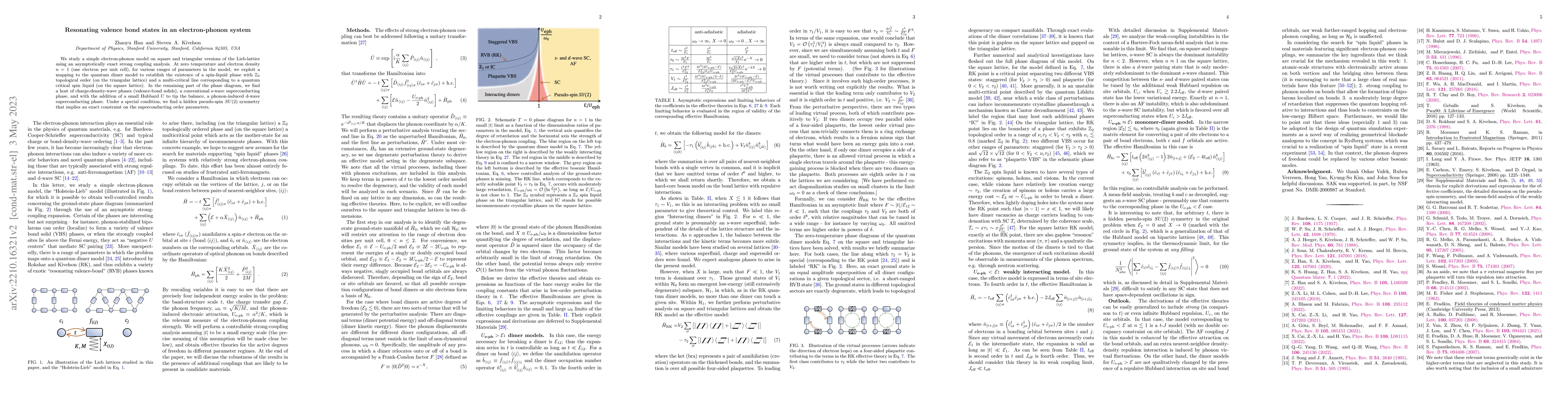 Thumbnail for Resonating Valence Bond States in an Electron-Phonon System