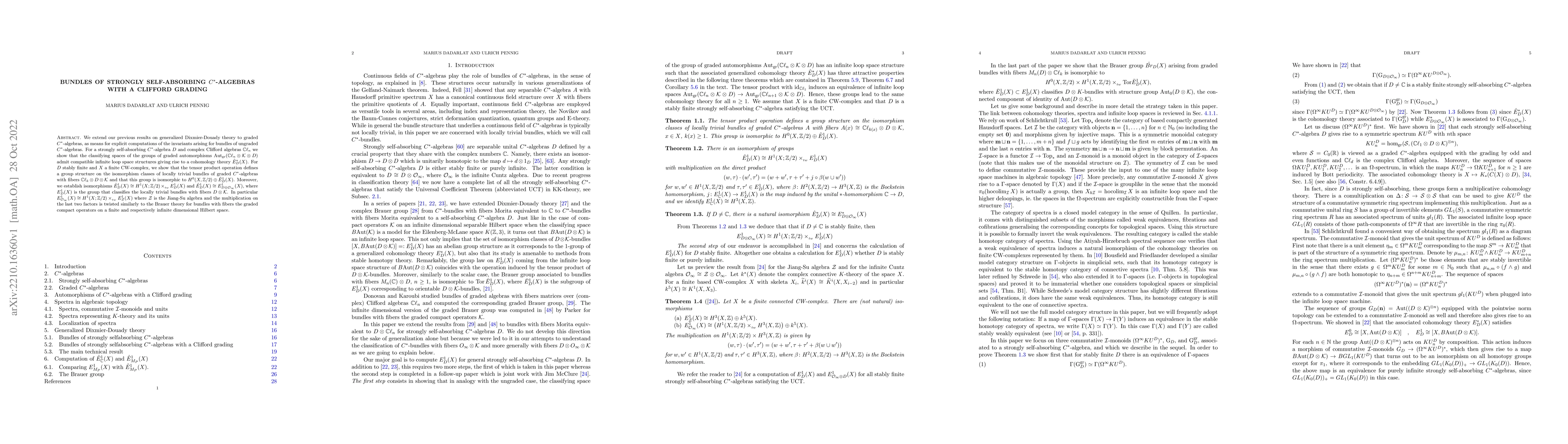 Thumbnail for Bundles of strongly self-absorbing $C^*$-algebras with a Clifford
  grading