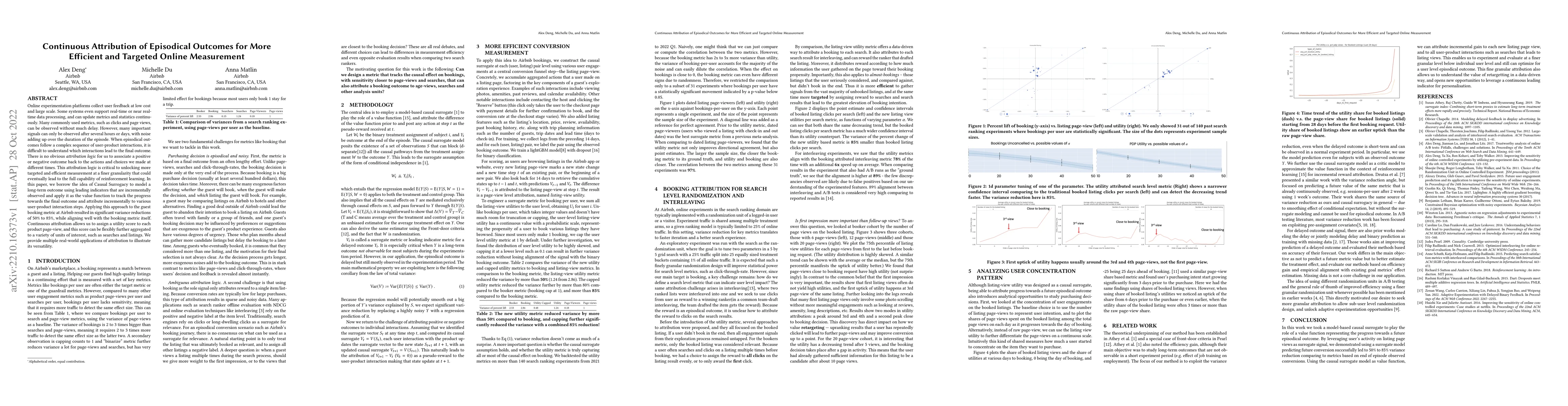 Thumbnail for Continuous Attribution of Episodical Outcomes for More Efficient and
  Targeted Online Measurement