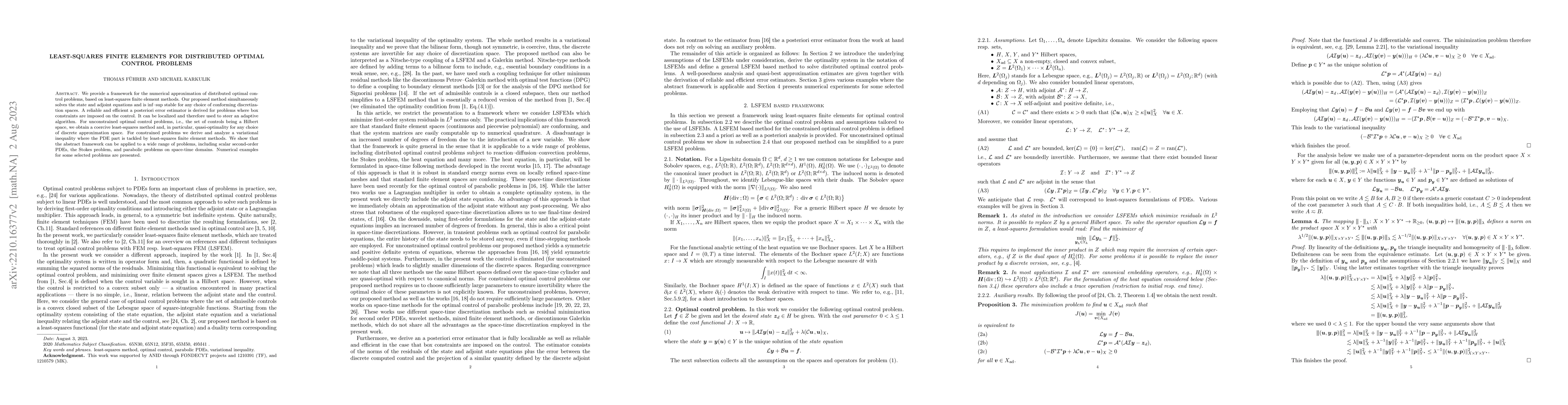 Thumbnail for Least-squares finite elements for distributed optimal control problems