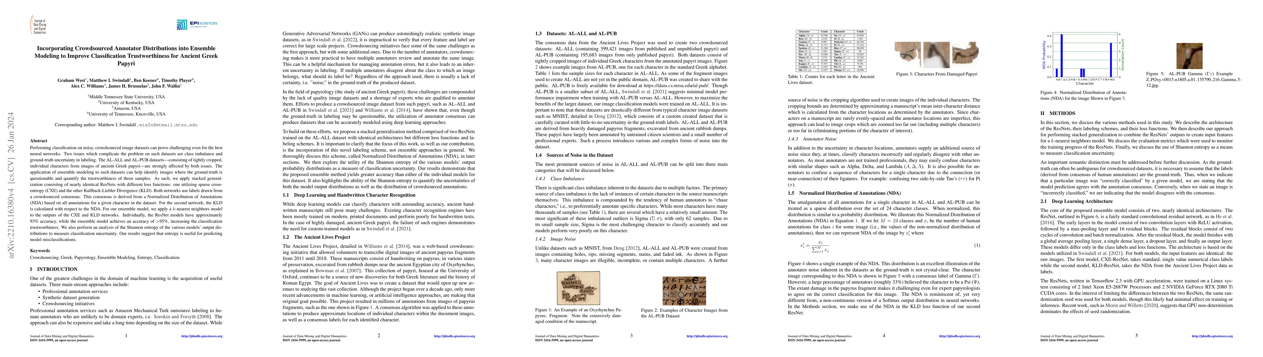 Thumbnail for Incorporating Crowdsourced Annotator Distributions into Ensemble
  Modeling to Improve Classification Trustworthiness for Ancient Greek Papyri