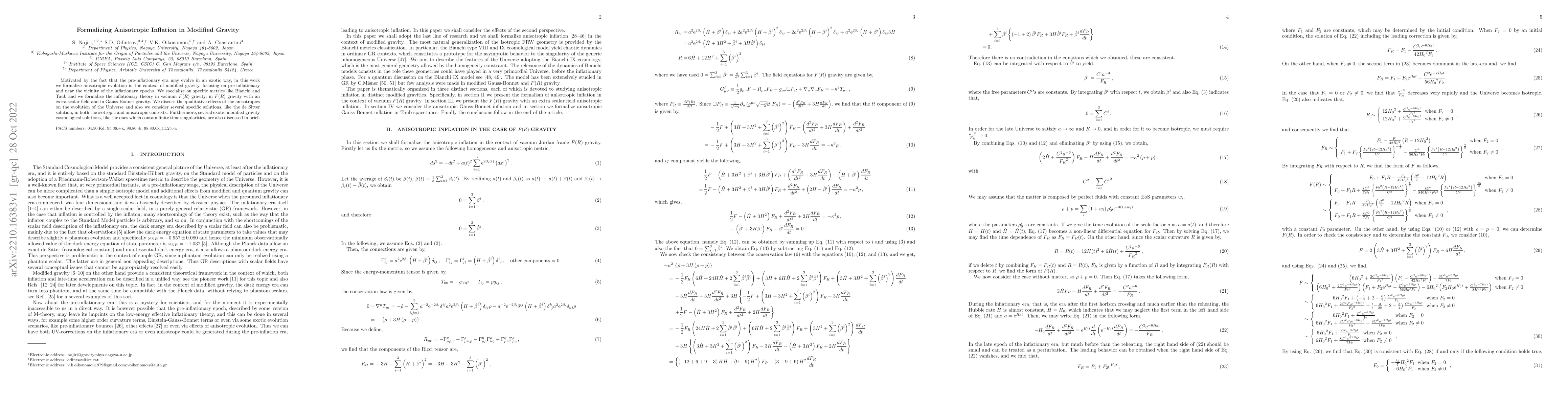 Thumbnail for Formalizing Anisotropic Inflation in Modified Gravity