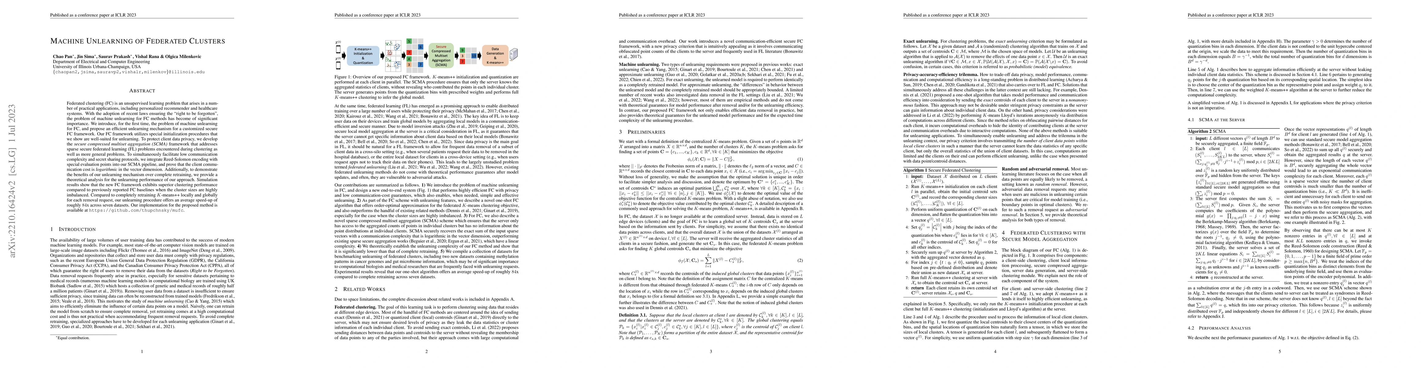 Thumbnail for Machine Unlearning of Federated Clusters
