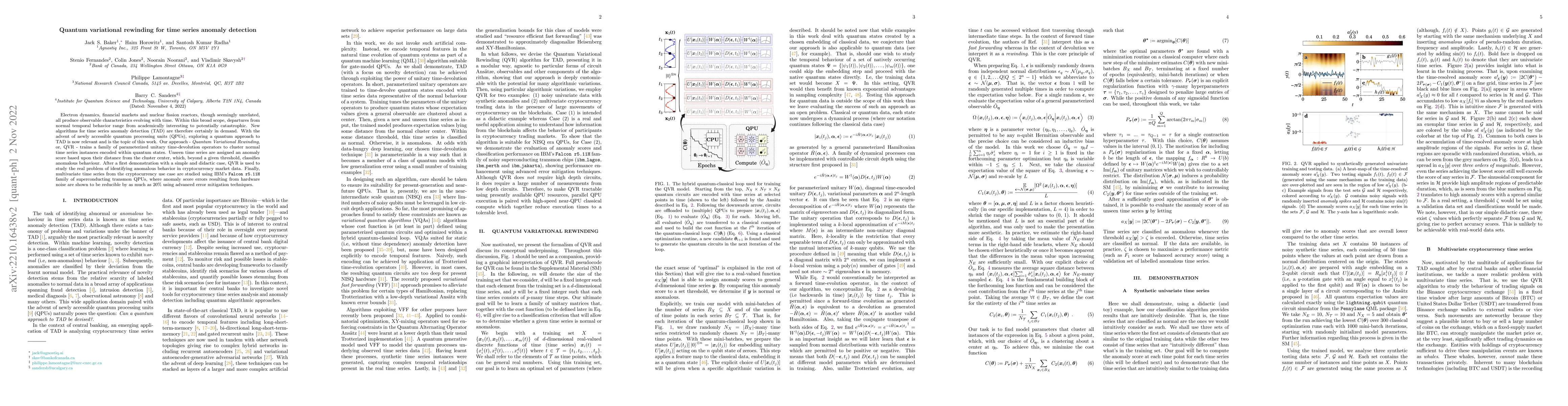 Thumbnail for Quantum Variational Rewinding for Time Series Anomaly Detection