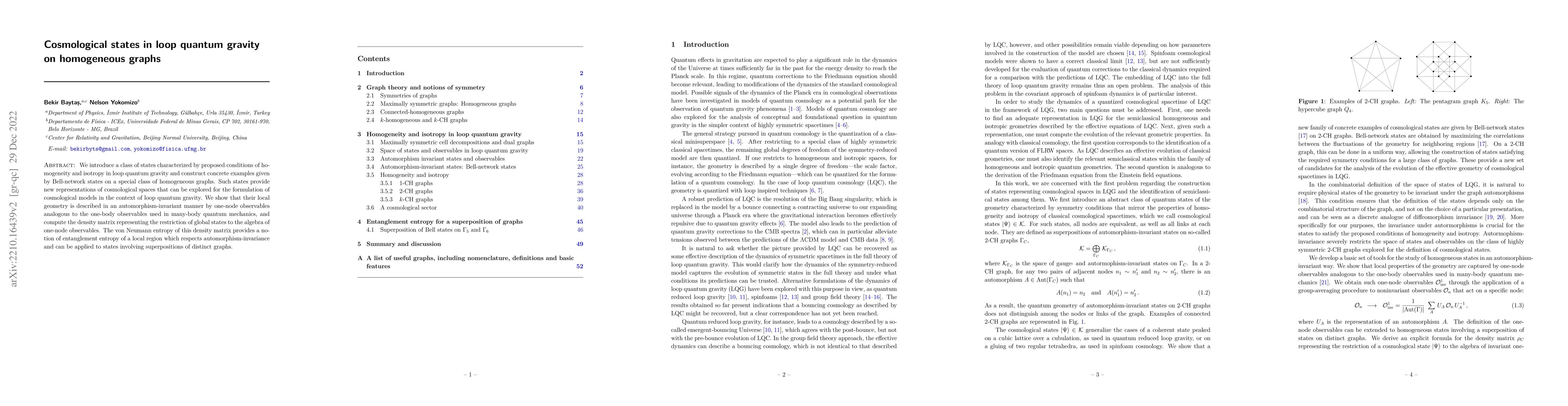 Thumbnail for Cosmological states in loop quantum gravity on homogeneous graphs