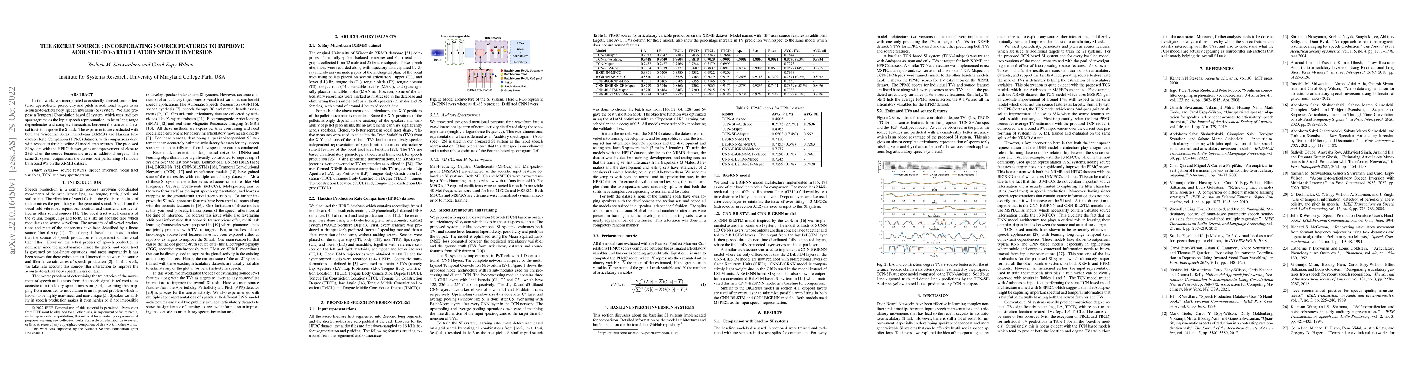 Thumbnail for The Secret Source : Incorporating Source Features to Improve
  Acoustic-to-Articulatory Speech Inversion