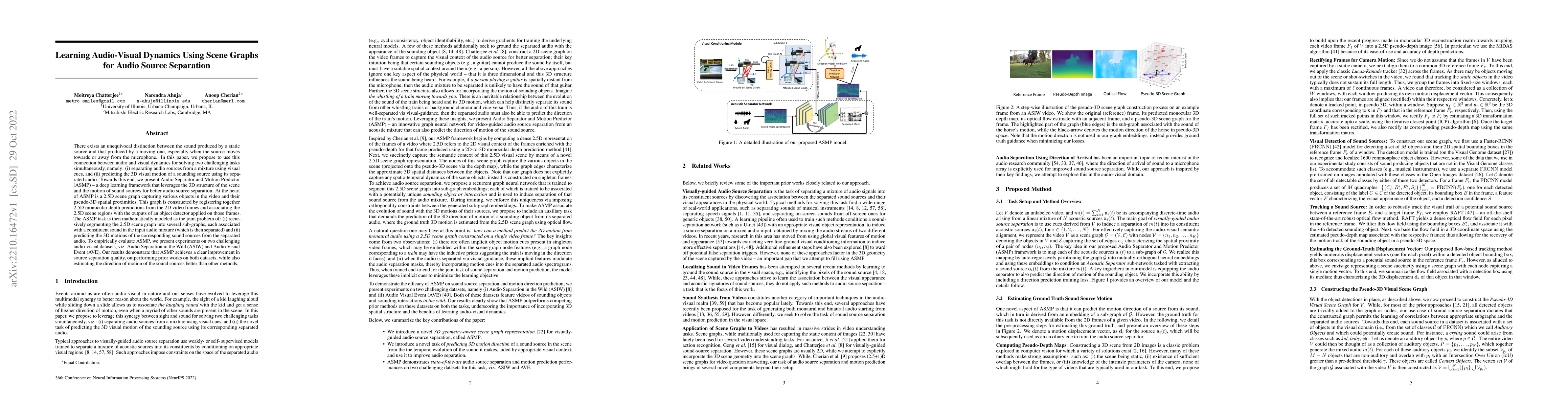 Thumbnail for Learning Audio-Visual Dynamics Using Scene Graphs for Audio Source
  Separation