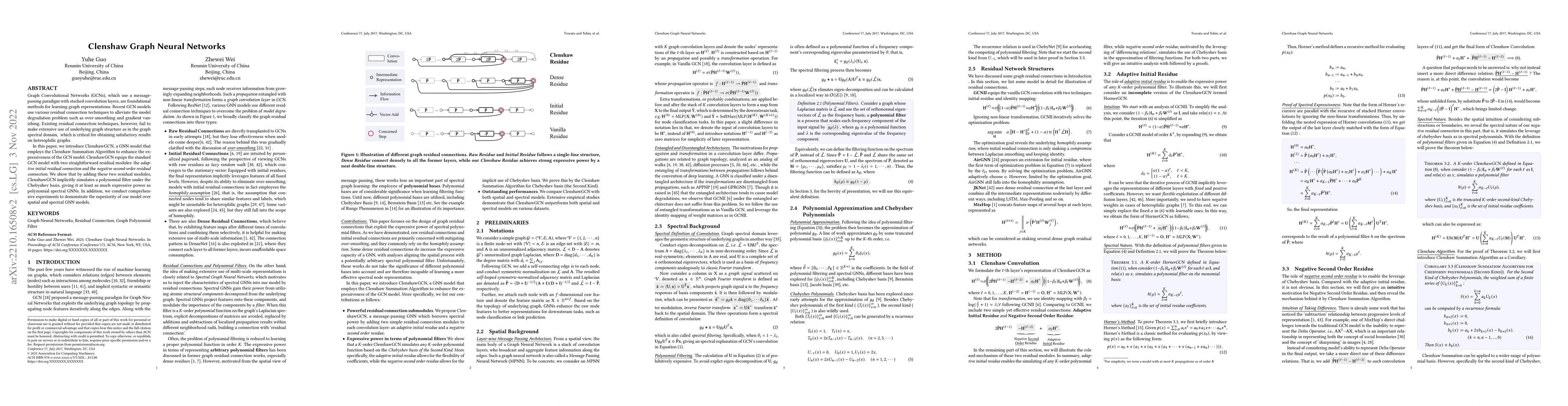 Thumbnail for Clenshaw Graph Neural Networks