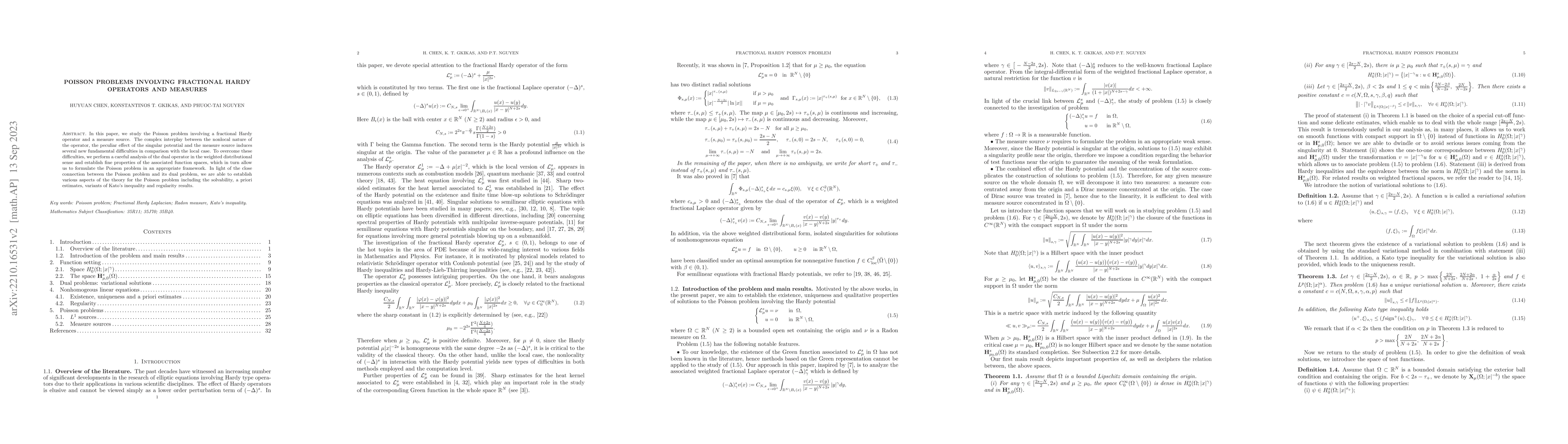 Thumbnail for Poisson Problems involving fractional Hardy operators and measures