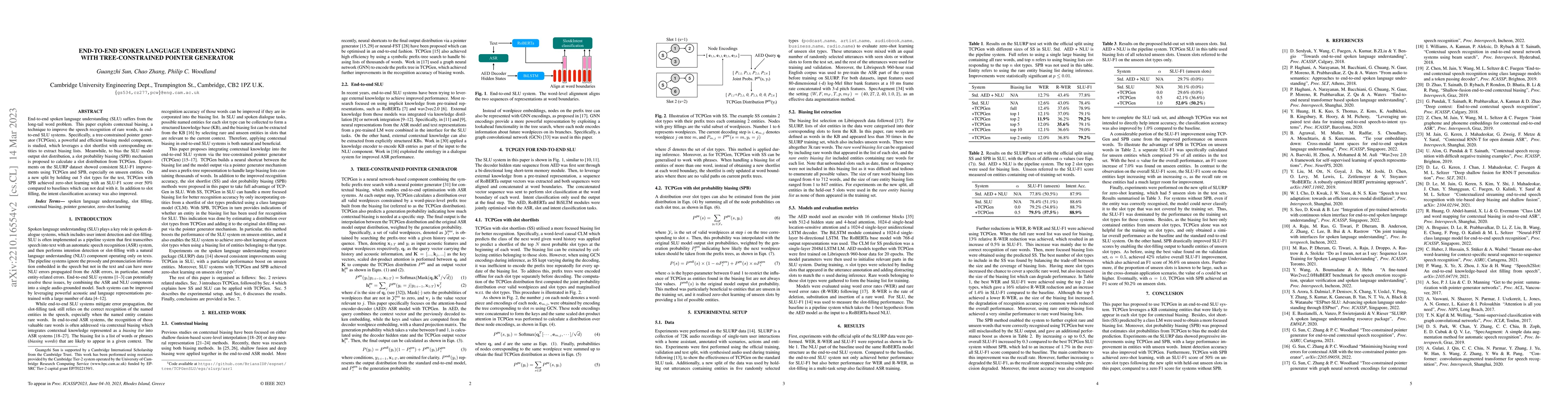 Thumbnail for End-to-end Spoken Language Understanding with Tree-constrained Pointer
  Generator