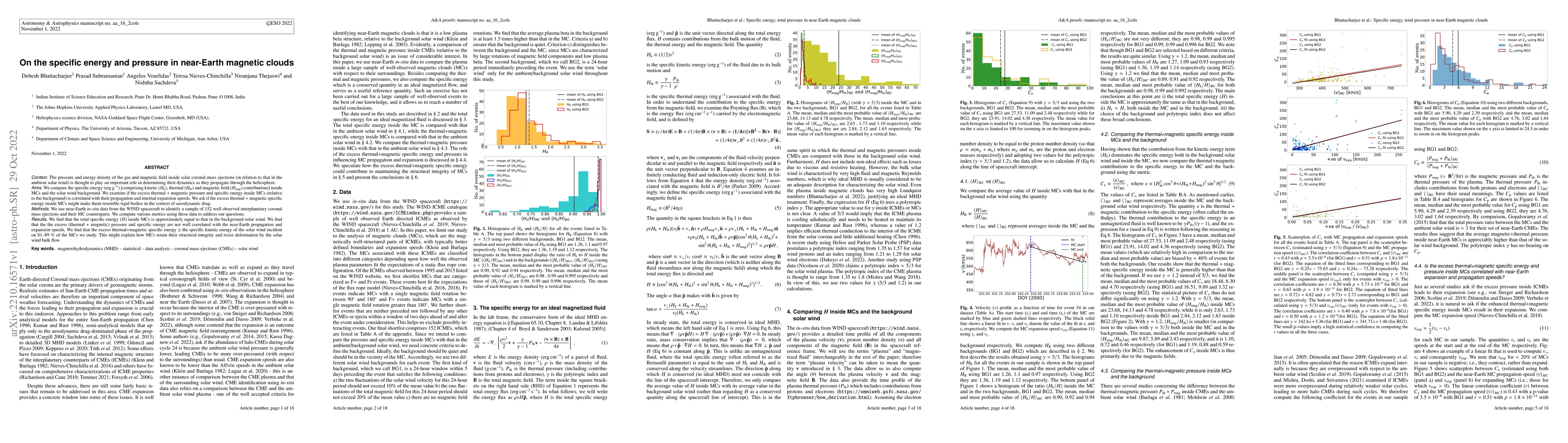 Thumbnail for On the specific energy and pressure in near-Earth magnetic clouds