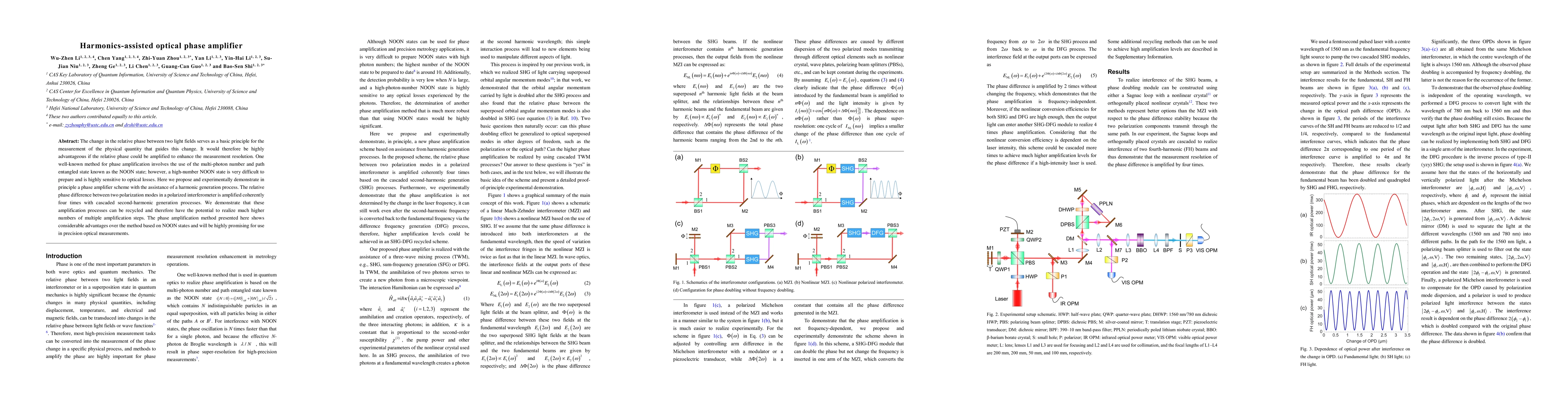 Thumbnail for Harmonics-assisted optical phase amplifier