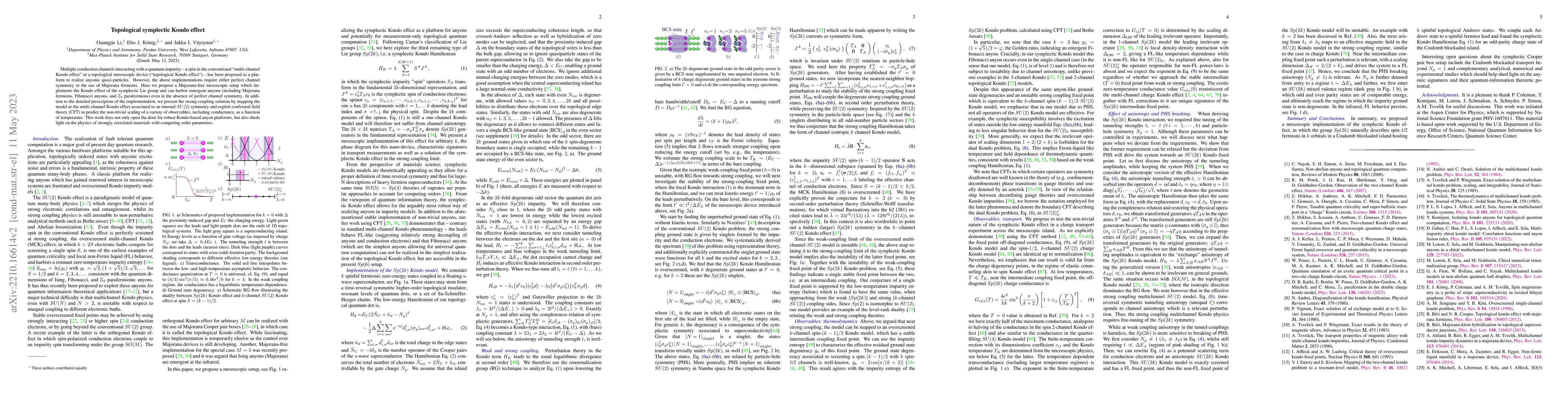Thumbnail for Topological symplectic Kondo effect
